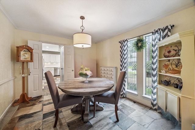 14615 Sunny Grove Dr, Houston, TX 77070 - dining area with crown molding and healthy amount of natural light
