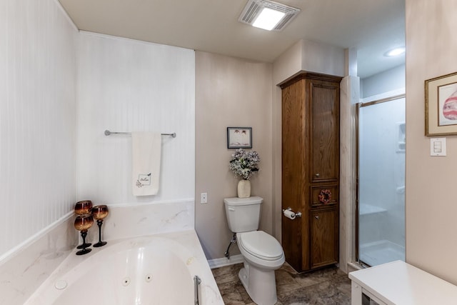 1608 Durham Dr, Huntsville, TX 77340 - bathroom featuring a shower stall and a tub with jets
