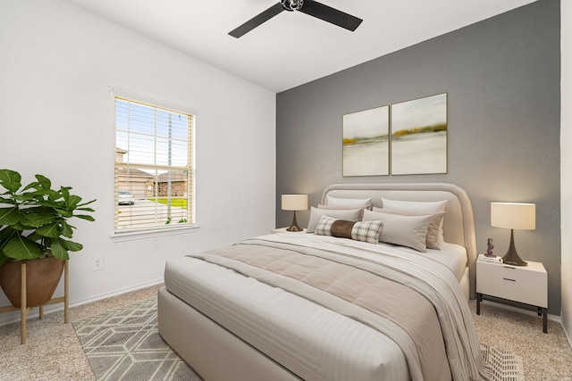 5122 Moonlit Garden Ln, Katy, TX 77449 - bedroom with carpet and ceiling fan