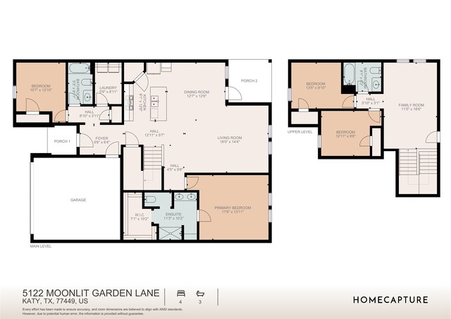 5122 Moonlit Garden Ln, Katy, TX 77449 - view of property floor plan