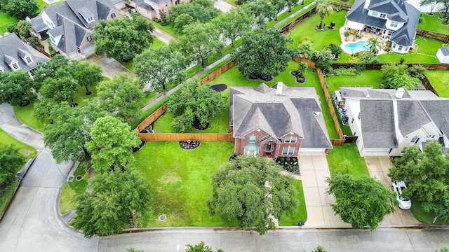 17422 Sunset Arbor Dr, Tomball, TX 77377 - aerial perspective of suburban area featuring a pool area