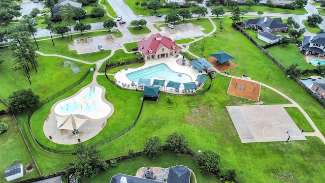 17422 Sunset Arbor Dr, Tomball, TX 77377 - aerial view of a pool