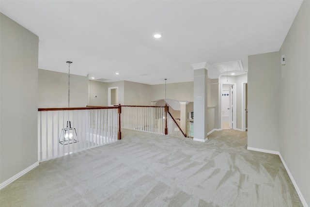 17422 Sunset Arbor Dr, Tomball, TX 77377 - carpeted spare room featuring attic access and recessed lighting