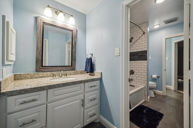 1611 Barrington Hills Ln, Katy, TX 77450 - bathroom featuring vanity, bathing tub / shower combination, and tile patterned flooring