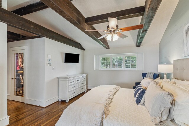 2603 Haverhill Dr, Houston, TX 77008 - bedroom featuring dark wood-style floors and a ceiling fan