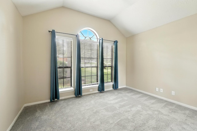 24806 Silver Leaf St, Magnolia, TX 77355 - unfurnished room featuring vaulted ceiling and carpet