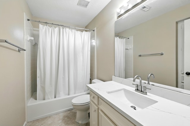 24806 Silver Leaf St, Magnolia, TX 77355 - bathroom featuring vanity, shower / tub combo with curtain, and tile patterned flooring