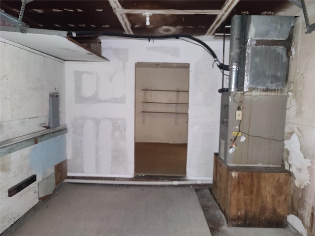6714 Underhill St, Houston, TX 77092 - unfinished basement with heating unit