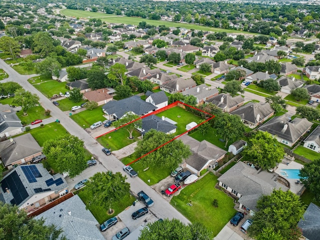 13019 Foxburo Dr, Houston, TX 77065 - aerial view of residential area featuring property boundaries highlighted
