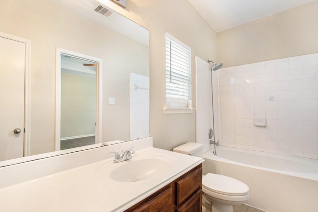 20515 Rustic Rail Ct, Cypress, TX 77433 - bathroom with vanity and bathtub / shower combination