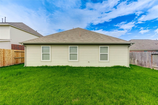 14839 Fir Knoll Way, Cypress, TX 77429 - back of house with a fenced backyard and a shingled roof