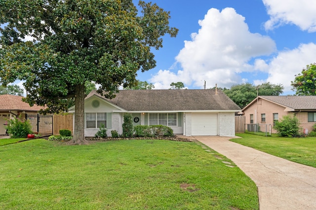 2111 Bron Holly Dr, Houston, TX 77018 - ranch-style home with driveway, an attached garage, and brick siding
