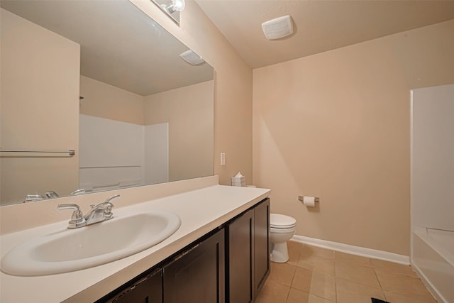 8134 Menorca Cove Dr, Cypress, TX 77433 - full bathroom featuring vanity, tile patterned flooring, and bathing tub / shower combination