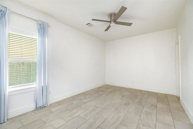 829 Wakefield Dr Unit A, Houston, TX 77018 - spare room featuring ceiling fan and light wood-style flooring
