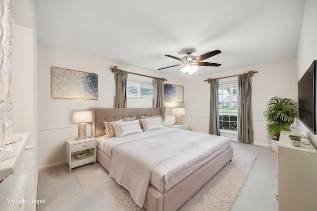 10014 Moorberry Ln, Houston, TX 77080 - bedroom featuring baseboards and ceiling fan