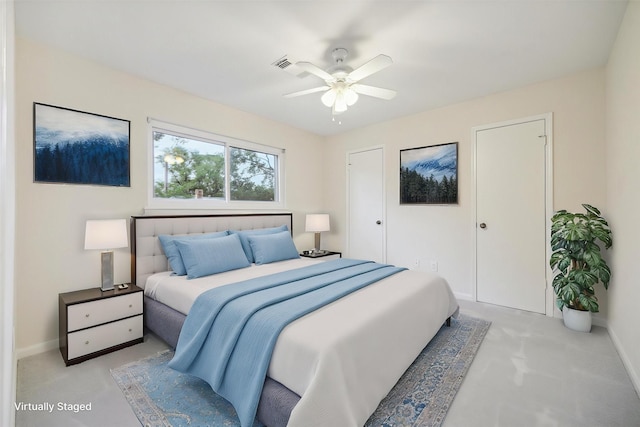 10014 Moorberry Ln, Houston, TX 77080 - bedroom featuring light colored carpet and a ceiling fan
