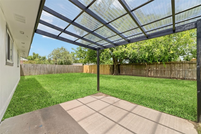 11114 Daybreak Ln, Cypress, TX 77429 - fenced backyard with a patio and a pergola