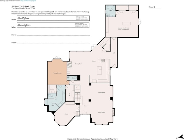 62 N Turtle Rock Ct, The Woodlands, TX 77381 - view of property floor plan