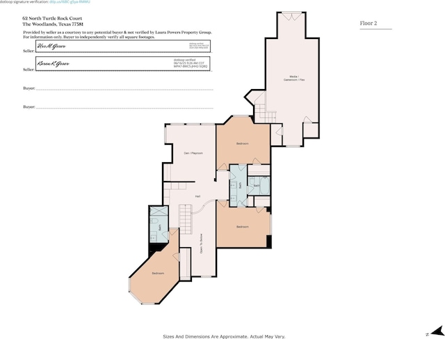 62 N Turtle Rock Ct, The Woodlands, TX 77381 - view of property floor plan