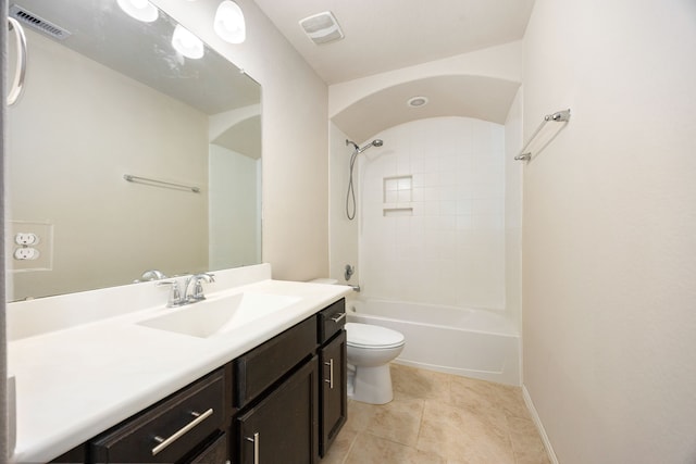 23414 Bracino Lake Dr, Katy, TX 77493 - bathroom with vanity, shower / bath combination, and tile patterned flooring