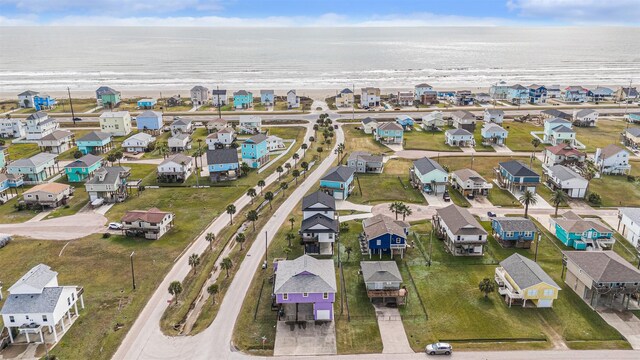 23101 Camino St, Galveston, TX 77554 - aerial view of property and surrounding area with a large body of water and nearby suburban area