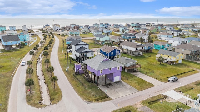 23101 Camino St, Galveston, TX 77554 - aerial perspective of suburban area featuring a large body of water