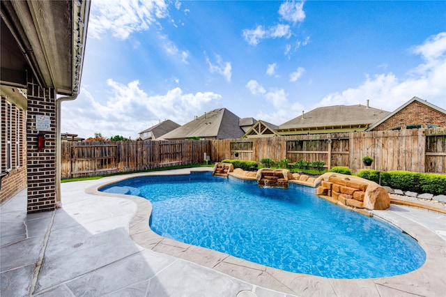 19723 Alton Springs Dr, Cypress, TX 77433 - view of pool featuring a fenced backyard and a patio area