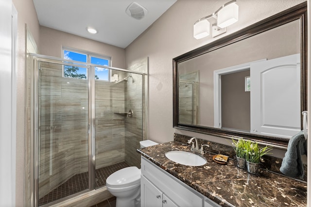 127 Benjis Pl, The Woodlands, TX 77380 - bathroom with vanity and a stall shower