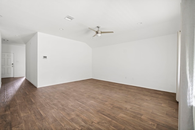20213 Portbec Dr, New Caney, TX 77357 - bonus room with ceiling fan, dark wood-style floors, and lofted ceiling