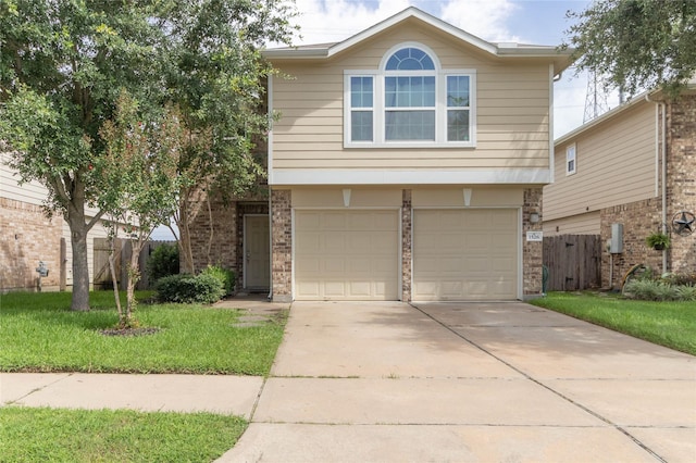1526 Daffodil Rd, Missouri City, TX 77489 - view of front of property with concrete driveway, brick siding, and a garage
