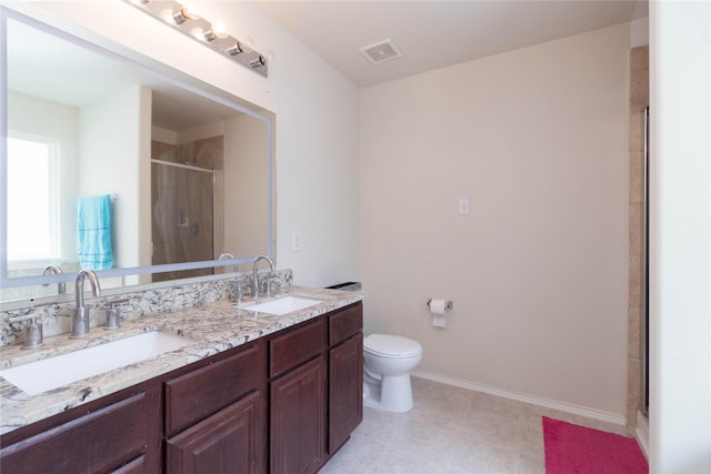 1526 Daffodil Rd, Missouri City, TX 77489 - bathroom featuring a shower stall and double vanity