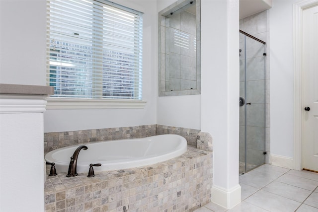 29110 Davenport Dr, Katy, TX 77494 - full bath with a bath, a stall shower, and tile patterned floors