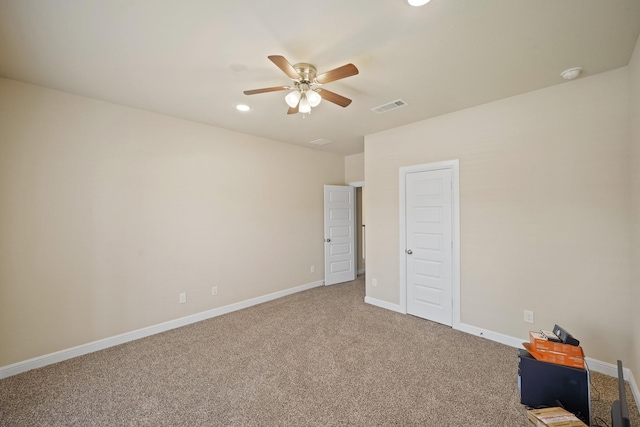 5706 Jenolan Ridge Ln, Sugar Land, TX 77479 - unfurnished bedroom featuring carpet, recessed lighting, and a ceiling fan