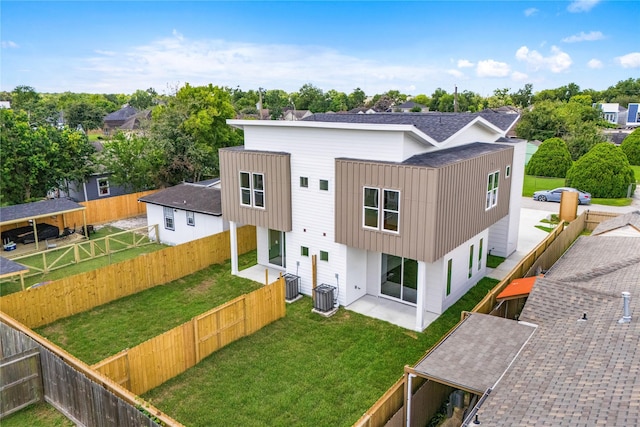 8022 Colonial Ln, Houston, TX 77051 - back of house with a fenced backyard and a patio