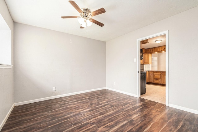 306 Hickory Ridge Dr, Shenandoah, TX 77381 - empty room featuring light wood-type flooring and ceiling fan