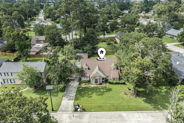 306 Hickory Ridge Dr, Shenandoah, TX 77381 - aerial perspective of suburban area with a tree filled landscape