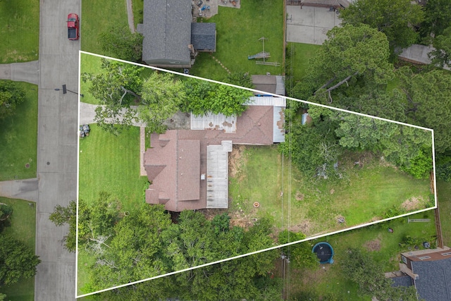 306 Hickory Ridge Dr, Shenandoah, TX 77381 - aerial view of property and surrounding area featuring property parcel outlined