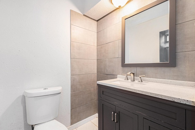 306 Hickory Ridge Dr, Shenandoah, TX 77381 - half bathroom featuring vanity and toilet