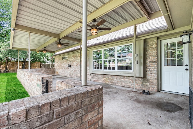 306 Hickory Ridge Dr, Shenandoah, TX 77381 - view of patio featuring a ceiling fan