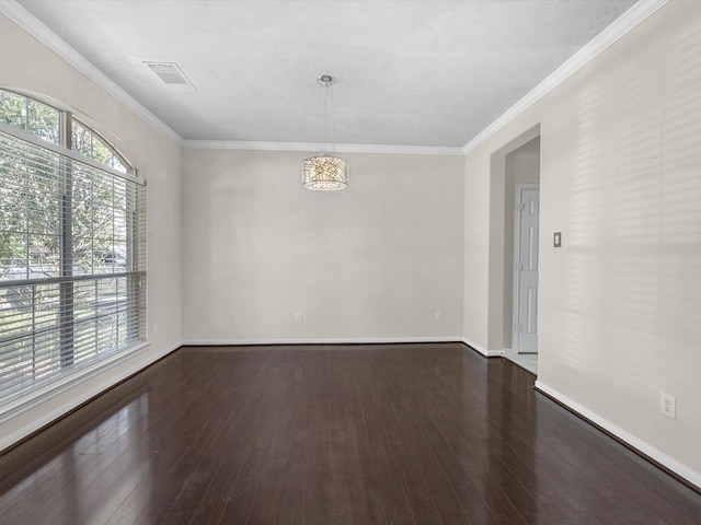 4315 Countrycrossing Dr, Spring, TX 77388 - spare room with wood finished floors and crown molding