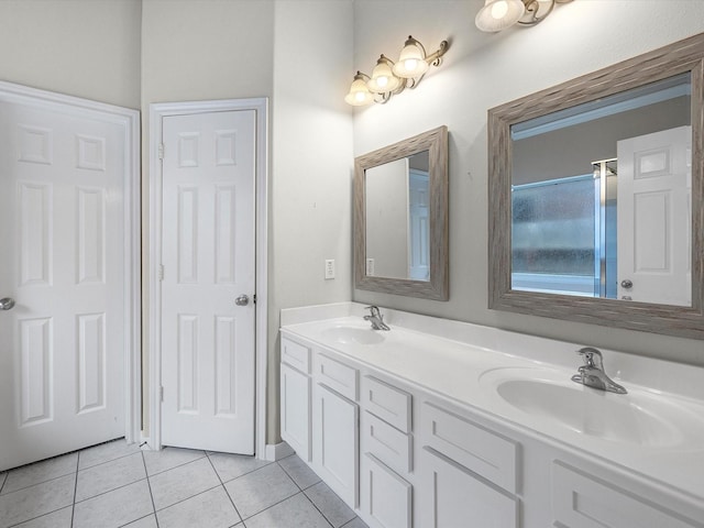 4315 Countrycrossing Dr, Spring, TX 77388 - full bath with tile patterned flooring and double vanity