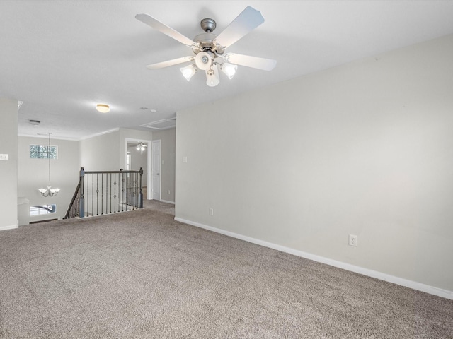 4315 Countrycrossing Dr, Spring, TX 77388 - carpeted spare room with attic access and ceiling fan