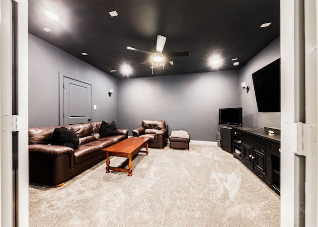 3239 Caney Dr, Katy, TX 77493 - living room with carpet floors and ceiling fan