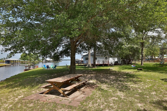 20559 Red Bud Ct, Thornton, TX 76687 - view of grassy yard featuring a water view