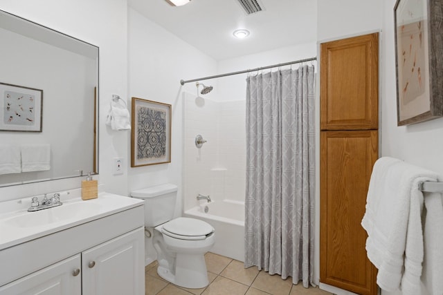 20559 Red Bud Ct, Thornton, TX 76687 - full bathroom featuring vanity, tile patterned flooring, and shower / tub combo with curtain