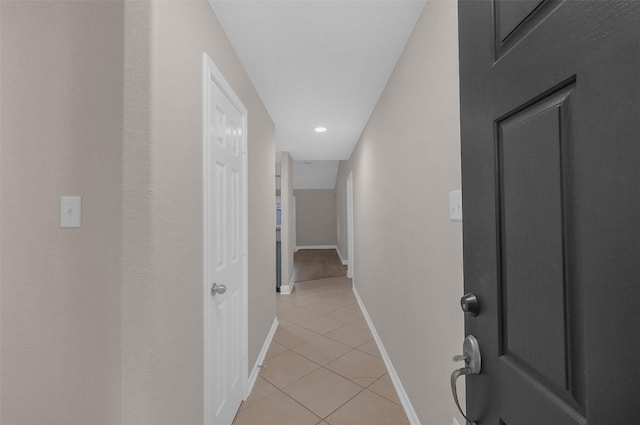 10143 Rose Willow Ln, Brookshire, TX 77423 - corridor with light tile patterned flooring and recessed lighting