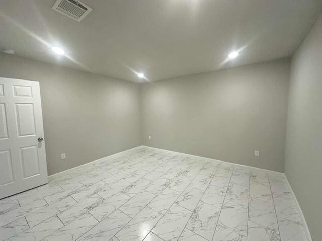 9013 Lugary Dr, Houston, TX 77074 - empty room with light marble finish floors and recessed lighting