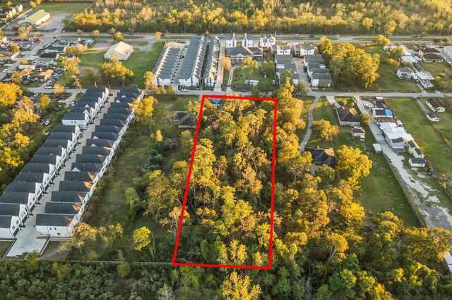 1620 Paul Quinn St, Houston, TX 77091 - aerial view of residential area featuring property boundaries highlighted