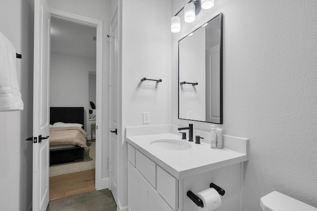 3502 Dorset Cliff Ln, Houston, TX 77055 - half bathroom featuring vanity and connected bathroom