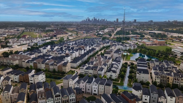 3502 Dorset Cliff Ln, Houston, TX 77055 - aerial view of property and surrounding area with nearby urban area
